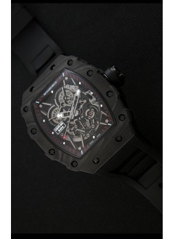 Richard Mille RM35-2 Rafael Nadal Caja de Carbón Forjado con Correa Negra