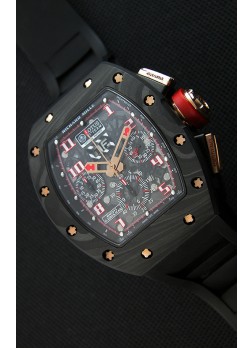 Richard Mille RM011 Romain Grosjean Edición Lotus F1 Caja de Carbón Forjado Reloj Suizo