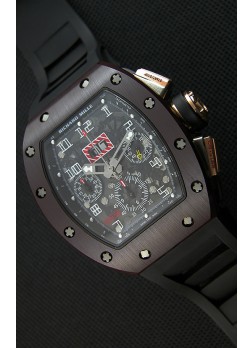Richard Mille RM011-FM Felipe Massa Caja de Cerámica de una Sola Pieza con Correa color Negro