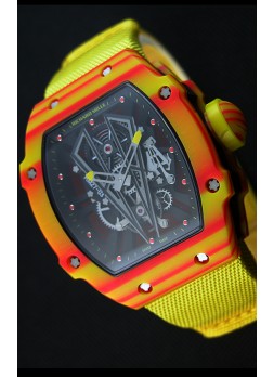Richard Mille 27-03 Tourbillon Rafael Nadal Reloj Réplica Suizo de Carbón Forjado
