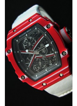 Richard Mille 67-02 Mutaz Barshim Reloj Réplica Suizo de Carbón Forjado
