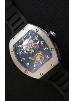 Richard Mille RM001 Evolution Tourbillon Reloj Réplica Suizo con Caja Mate satinado con cuentas