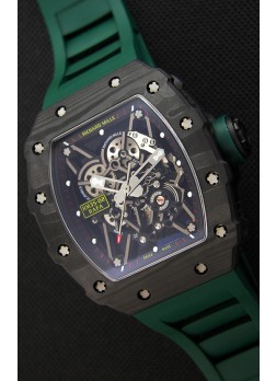 Richard Mille RM35-02 Rafael Nadal Caja de Carbón Forjado con Correa Verde
