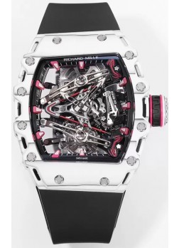 Richard Mille RM38-02 Carbono Blanco Bubba Watson Nylon Negro Tourbillon Movement Réplica Espejo 1:1