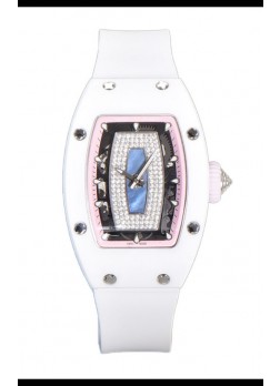 Richard Mille RM007 Superclone Reloj Réplica Suiza Automático Dial Perla Cerámica Blanca