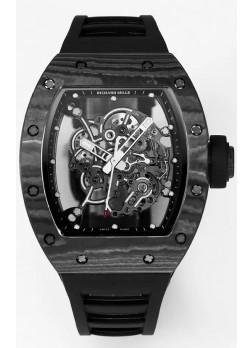 Richard Mille RM055 Caja Carbono Negro Goma Negra Reloj Superclone 1:1 Genuino Tourbillon