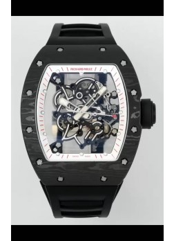 Richard Mille RM055 Caja Carbono Negro Goma Negra Reloj Superclone 1:1 Genuino Tourbillon
