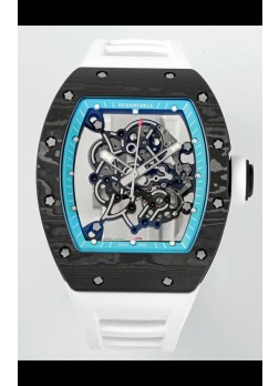 Richard Mille RM055 Caja Carbono Negra Llantas Azules Reloj Superclone 1:1 Genuino Tourbillon