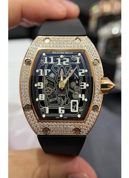 Richard Mille RM67-01 Caja Titanio Oro Rosado Diamantes Reloj Réplica Suiza 1:1