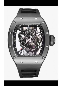 Richard Mille RM055 Caja Cerámica Negra Reloj Réplica a Espejo 1:1 Correa Negra
