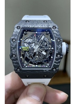 Richard Mille 035-02 Negro NTPT Movimiento Real Vaucher Reloj Súper Réplica
