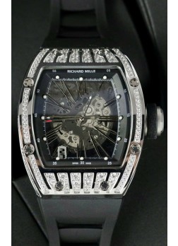 Richard Mille RM010 Reloj Acero Inoxidable Réplica en Correa Negra