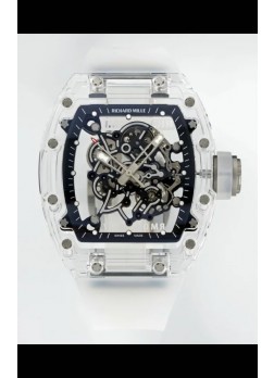 Richard Mille RM055 Caja con Zafiros Transparentes y Tourbillon Genuino Reloj Super Clone
