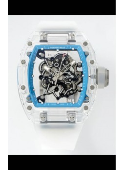 Richard Mille RM055 Caja con Zafiros Transparentes y Tourbillon Genuino Reloj Super Clone