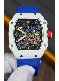 Richard Mille Super Clone RM67-02 Alexis Pinturault Cuarzo Blanco TPT 37 Gramos Reloj Correa Azul