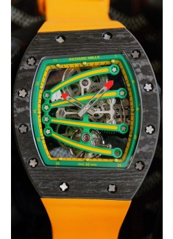 Richard Mille RM59-01 Genuino Movimiento Tourbillon en Caja de Carbono NTPT Negro