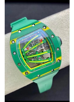 Richard Mille RM59-01 Genuino Movimiento Tourbillon en Caja de Carbono NTPT Verde
