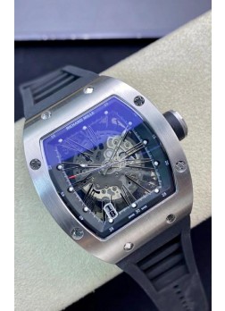 Richard Mille RM010 Reloj Réplica Acero Inoxidable Correa Negra - Numerales Romanos