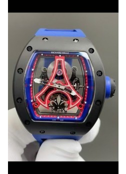 Richard Mille RM52-03 Paris Saint-Germain Tourbillon Cerámica Negra Reloj Réplica Suizo 