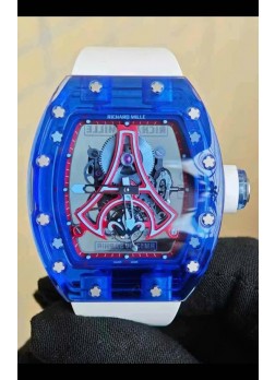 Richard Mille RM52-03 Paris Saint-Germain Tourbillon Zafiros Azules Reloj Réplica Suizo 