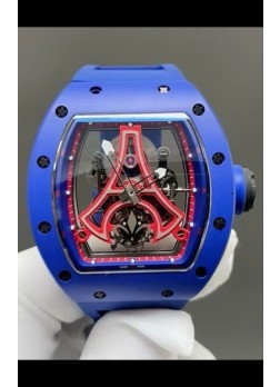 Richard Mille RM52-03 Paris Saint-Germain Tourbillon Cerámica Azul Reloj Réplica Suizo 