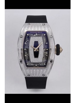 Richard Mille Super Clone RM07-01 Pavimentado en Diamantes Caja Acero 904L Automatic Reloj Réplica
