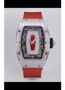 Richard Mille Super Clone RM07-01 Pavimentado en Diamantes Caja Acero 904L Automatic Reloj Réplica