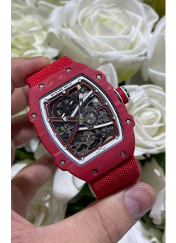 Richard Mille Super Clone RM67-02 Rojo Carbon TPT 37 Gramos Reloj Correa Roja