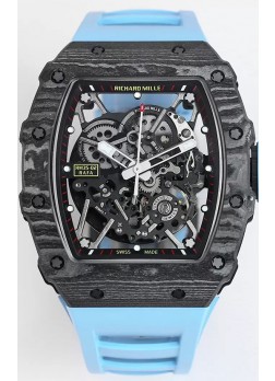 Richard Mille RM35-02 Rafael Nadal Caja de Fibra de Carbono con Genuino Tourbillon Reloj Super clone