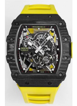 Richard Mille RM35-02 Rafael Nadal Caja de Fibra de Carbono con Genuino Tourbillon Reloj Super clone
