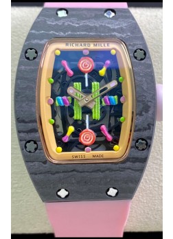 Richard Mille RM-07 Bon Bon Caja Carbono Señoras Reloj Réplica Suizo a Espejo 1:1