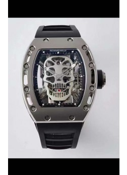 Richard Mille RM052 Skull Genuina Edición Tourbillon Reloj en Caja de Titanio