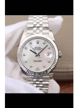Rolex Datejust 41MM Movimiento ETA-3135 Réplica Suiza Caja en Acero 904L en Dial Perla