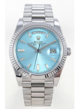 Rolex Day Date Super Clone Dial Azul Hielo 40MM 220 Gramos Reloj Réplica Suizo