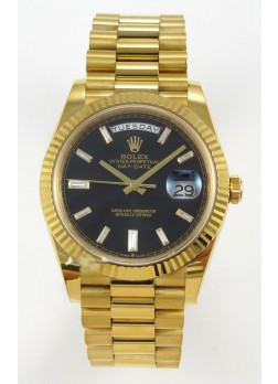 Rolex Day Date Super Clone Dial Negro 40MM 220 Gramos Reloj Réplica Suizo