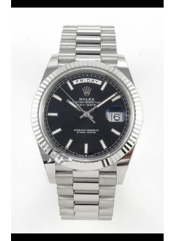 Rolex Day Date Super Clone Dial Negro 40MM 210 Gramos Reloj Réplica Suizo