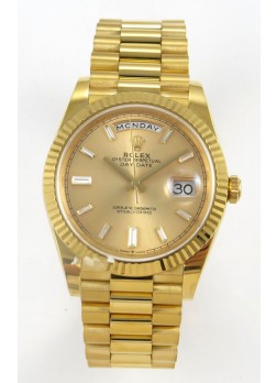 Rolex Day Date Super Clone Dial Dorado 40MM 220 Gramos Reloj Réplica Suizo