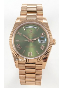 Rolex Day Date Super Clone Dial Verde 40MM 220 Gramos Reloj Réplica Suizo