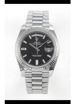 Rolex Day Date Super Clone Dial Negro 40MM 188 Gramos Reloj Réplica Suizo