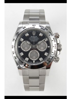 Reloj Rolex Daytona Super Clone 126509 Dial Negro Movimiento Cal.4131 - Acero 904L