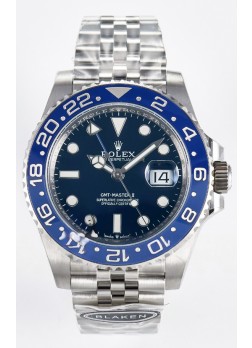 Rolex GMT Masters II Super Clone 126716 "Blaken" Reloj de Acero 904L con Dial Azul