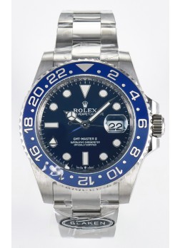 Rolex GMT Masters II Super Clone 126716 "Blaken" Reloj de Acero 904L con Dial Azul
