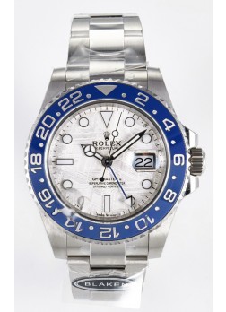 Rolex GMT Masters II Super Clone 126716 "Blaken" Reloj de Acero 904L con Dial Meteorito
