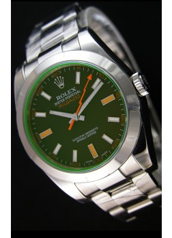 Rolex Milgauss 116400M Reloj Suizo con Dial en Negro - Último Reloj de Acero 904L
