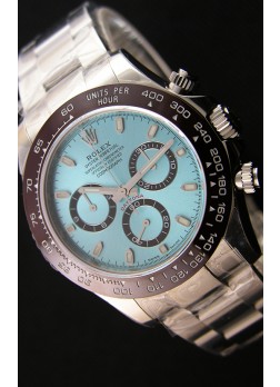 Rolex Cosmograph Daytona 116506 Dial ICE BLUE Movimiento Original Cal.4130 Último Reloj de Acero 904L