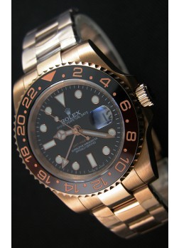 Rolex GMT Masters II 126715CHNR Reloj Réplica Suizo a Espejo 1:1 Oro Everose