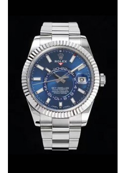 Rolex Sky-Dweller REF# 326934 Blue Dial Watch in 904L Steel Case 1:1 Mirror Replica