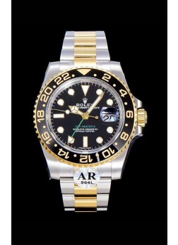 Rolex GMT Masters II 116713 Yellow Gold Swiss Replica 1:1 Mirror Watch 904L Steel 