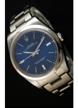 Rolex Oyster Perpetual Reloj Réplica Japonés - Dial Azul en Caja de 39MM