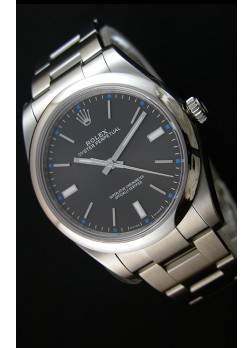 Rolex Oyster Perpetual Reloj Réplica Japonés - Dial Negro en Caja de 39MM